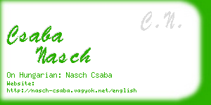 csaba nasch business card